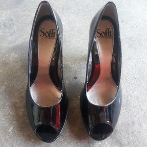 Black Peep Toe Heels